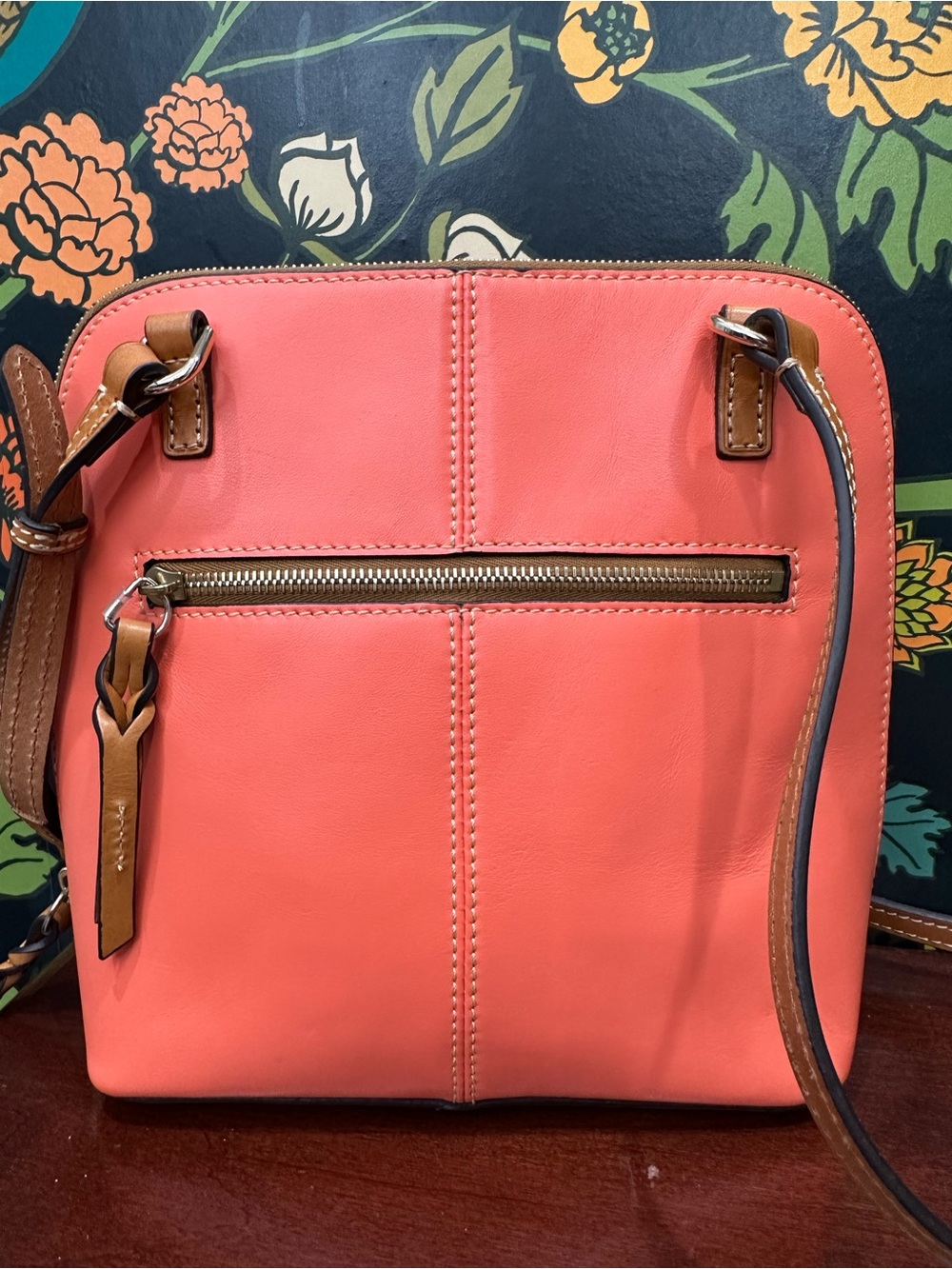 Dooney & Bourke Trixie Coral Leather Crossbody Bag - Picture 8 of 14